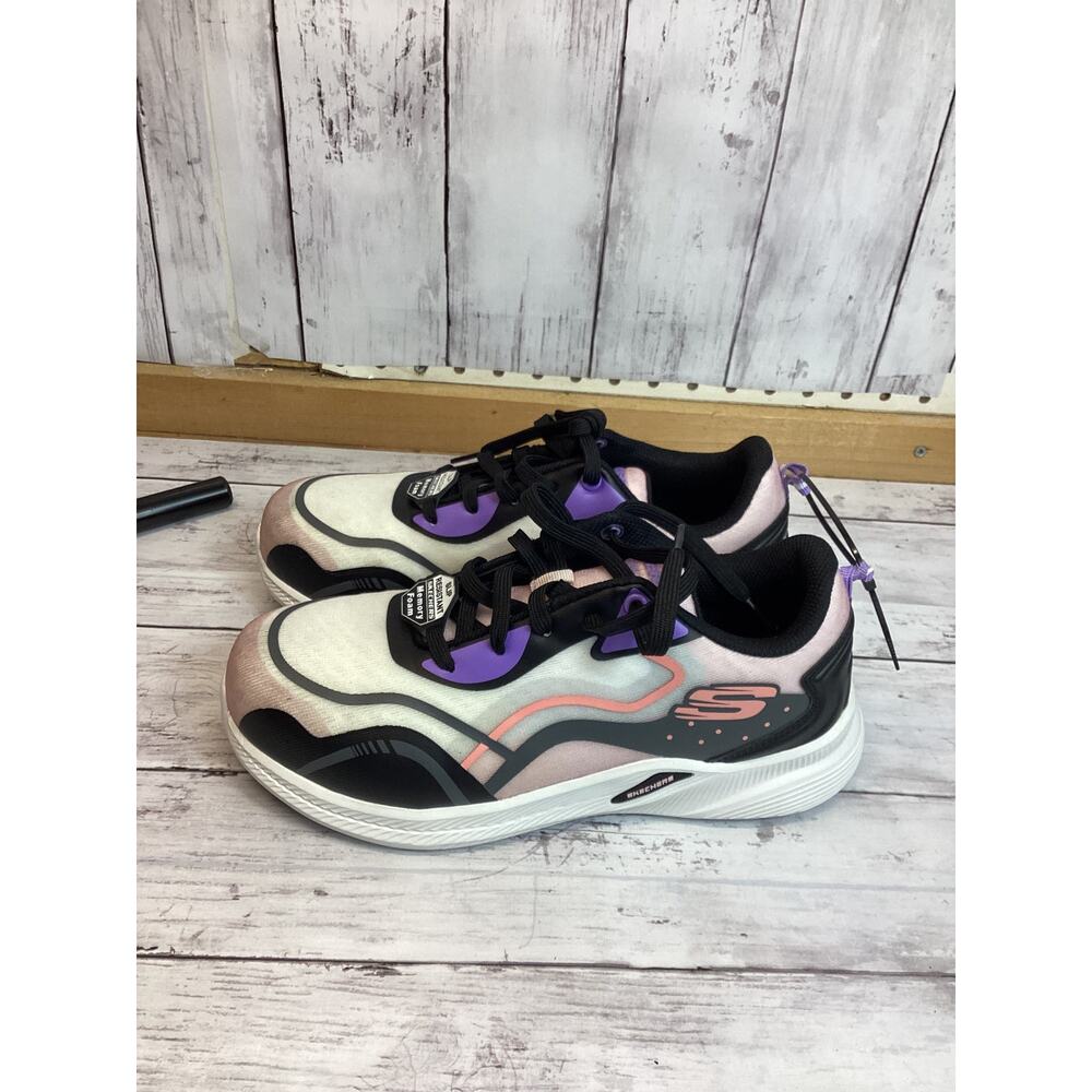 Skechers Women Athletic Work Shoe Size 8 Multi Carbix Comp Toe Lace Up Sneakers